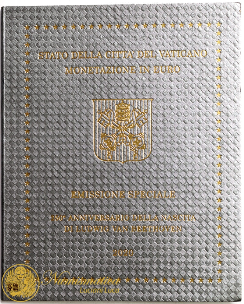 Città del Vaticano 2020 Serie Fdc : divisionale Francesco I° con 5 Euro bimetallico