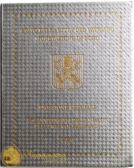 Città del Vaticano 2020 Serie Fdc : divisionale Francesco I° con 5 Euro bimetallico