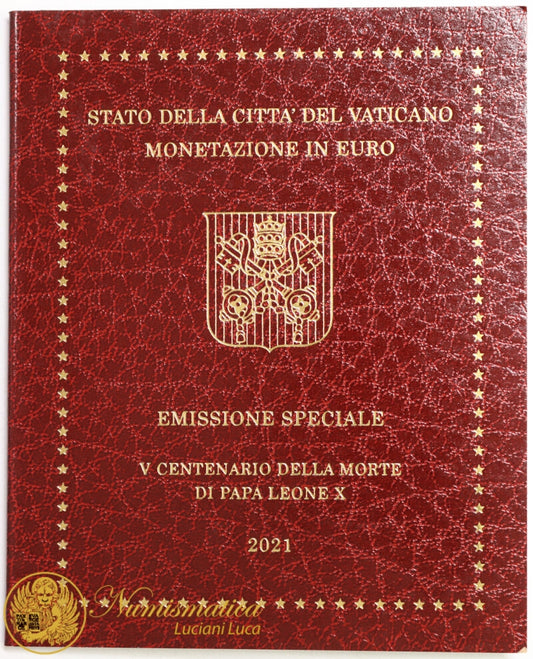 Città del Vaticano 2021 Serie Fdc : divisionale Francesco I° con 5 Euro bimetallico