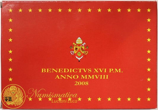 Città del Vaticano 2008 Serie Proof: divisionale Benedetto XVI con medaglia Evangelista San Luca