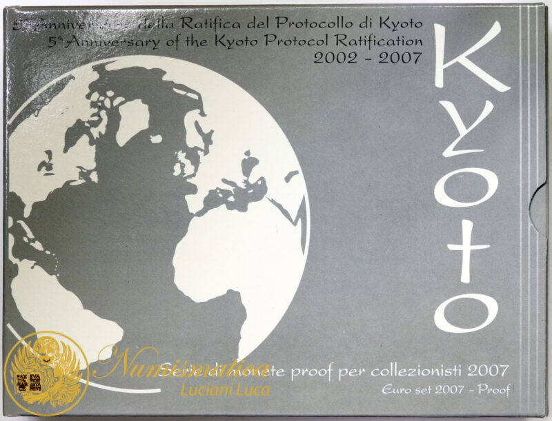 Repubblica Italiana 2007 Proof : Serie completa divisionale 5° anniversario Protocollo di Kyoto