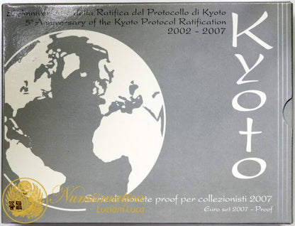 Repubblica Italiana 2007 Proof : Serie completa divisionale 5° anniversario Protocollo di Kyoto