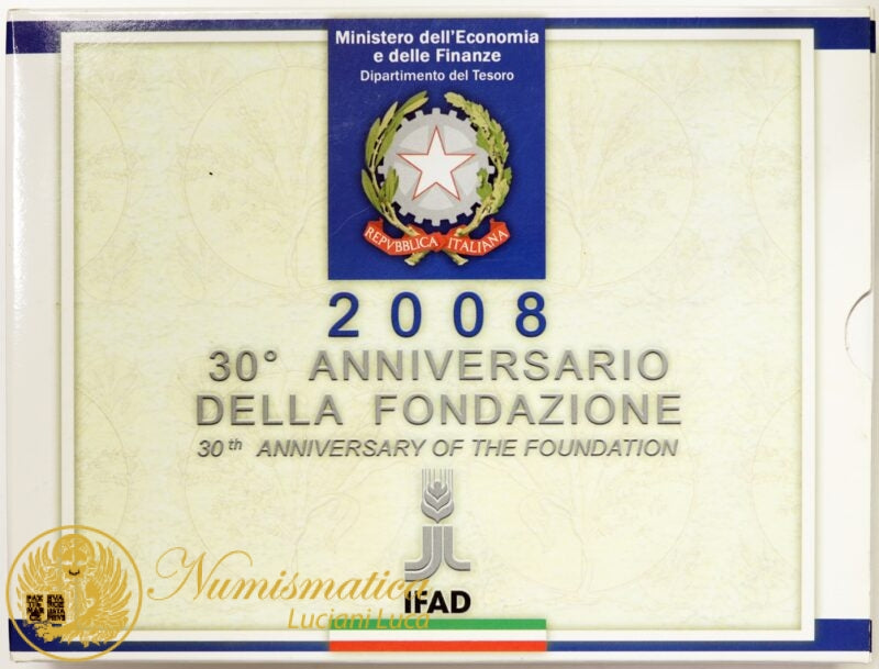 Repubblica Italiana 2008 Proof : Serie completa divisionale 30° anniversario IFAD