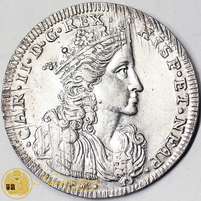 REGNO DI NAPOLI Carlo II 1665-1700 Mezzo Ducato 1693 Q.SPL #P65