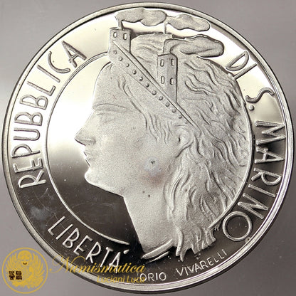 SAN MARINO 1000 Lire 1986 CAMPIONATI DEL MONDO MESSICO CALCIO FS Ag #4262