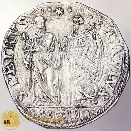 STATO PONTIFICIO Paolo V 1605-21 TESTONE Anno III Raro BB+ #2120